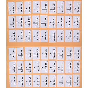 Alternative view of Maths Flash Cards Subtraction