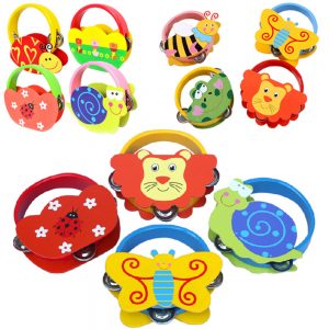 Tambourine With Handle (Assorted Designs)