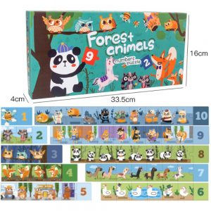 Number Puzzle Forest Animals (65 Pieces)