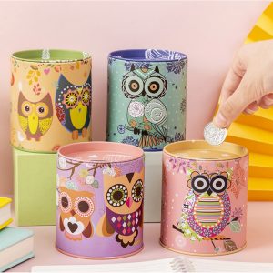 Alternative view of Metal Coin Bank (Owl) (Assorted Designs)