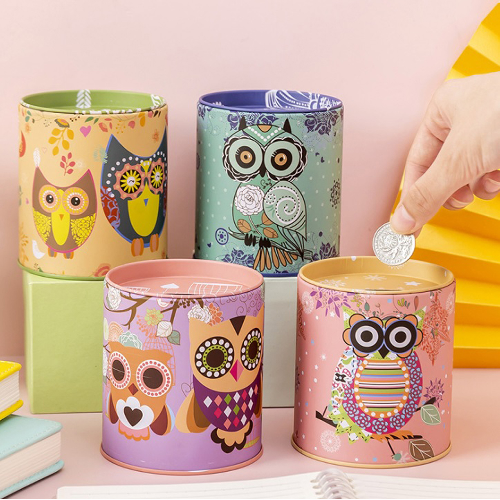 Metal Coin Bank (Owl) (Assorted Designs) - Image 2