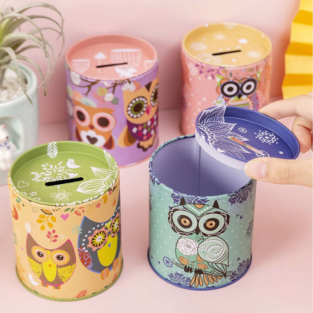 Metal Coin Bank (Owl) (Assorted Designs) - Image 3