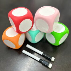 Erasable Foam Dice (Assorted Colors)
