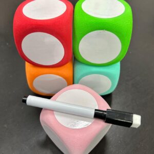 Alternative view of Erasable Foam Dice (Assorted Colors)