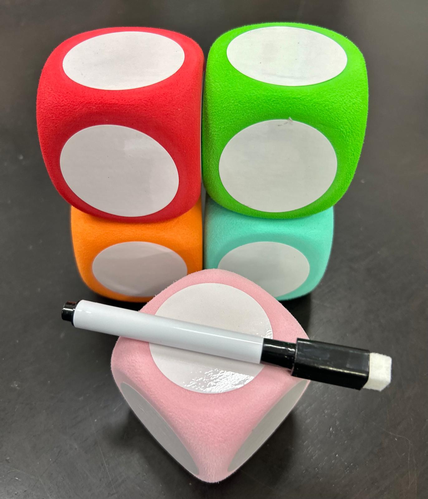 Erasable Foam Dice (Assorted Colors) - Image 2