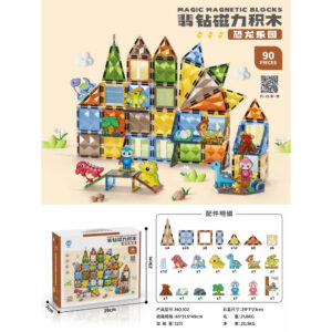Magic Magnetic Blocks Crystal Dinosaur (90 Pieces)