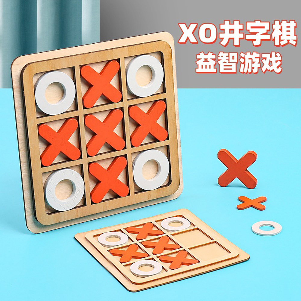 Mini Wooden Tic Tac Toe (Assorted Colors) - Image 3