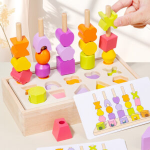 Wooden Shape Stacker Matching Set
