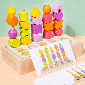 Alternative view of Wooden Shape Stacker Matching Set