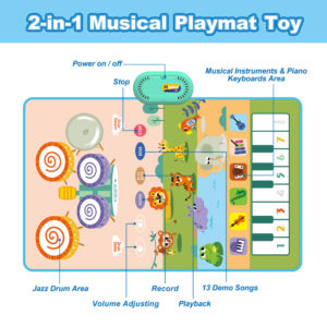 Music Carpet With Drum (Safari)