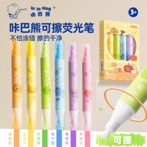 Erasable Fluorescent Highlighter (6 Pieces)