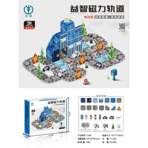 Magnetic Building Blocks Police Station (91 Pieces)